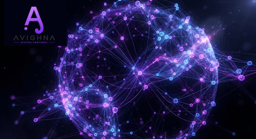 Abstract neural network visualization representing AI connectivity